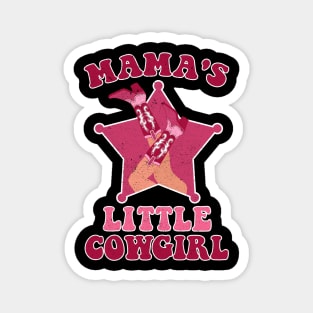 Mama's Little Cowgirl Young Country Fashion Gift For Girl Women Magnet