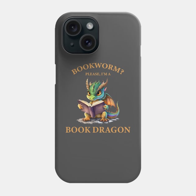 Book dragon bookish and book nerd lover Phone Case by OutfittersAve
