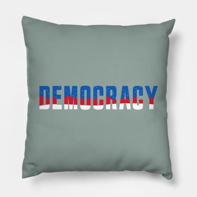 American Democracy Landscape Pillow by NeddyBetty