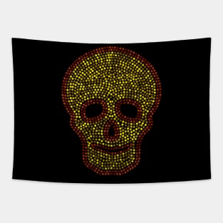 Gold Sequins Skull Tapestry