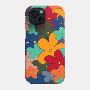 Multi Pastel Color Cartoon Flower Phone Case