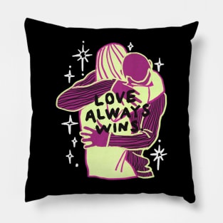 Love Always Wins (Dark) Pillow