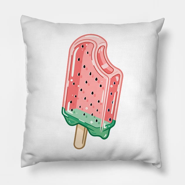 Watermelon popsicle Pillow by veraphina