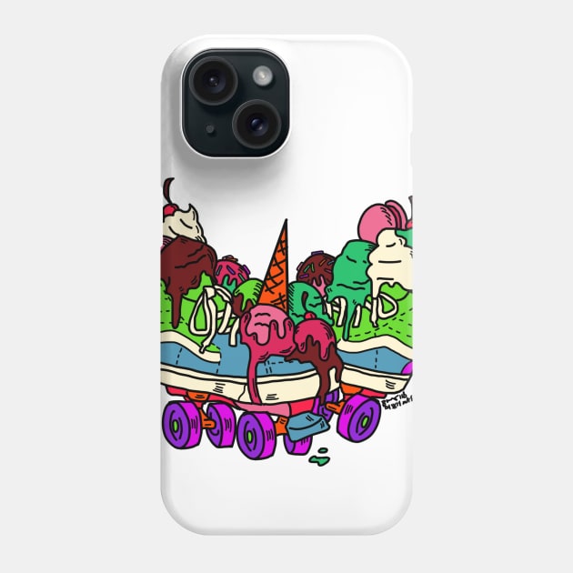 Ice Cream Trux (full color) Phone Case by DixxieMae