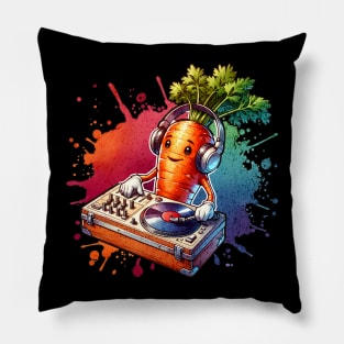 Watercolor Carrot DJ Pillow