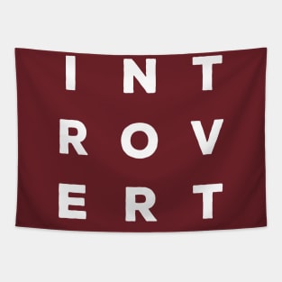 INTROVERT Logo/Slogan Tapestry