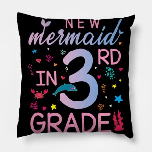 New Mermaid In 3rd Grade Happy Student Senior Back To School Pillow