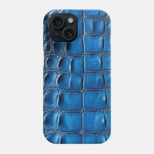 Blue Alligator Pattern Phone Case