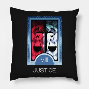 Justice Arcana Tarot Card Pillow