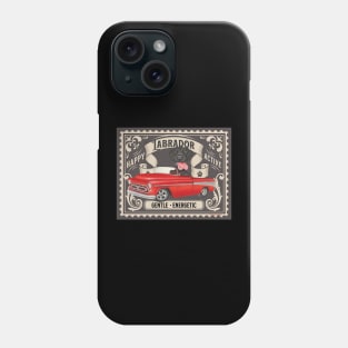 Cute Funny Black Lab Labrador Retriever Dog in Red Truck Phone Case