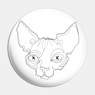 Bald cat Pin