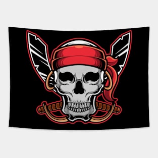 SKULL PIRATE Tapestry