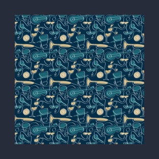 Jazz music lover seamless pattern T-Shirt