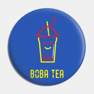 Boba Tea Red and Yellow Pin