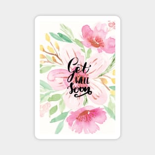 Get Well Soon Greeting Cards | Watercolor Card Magnet