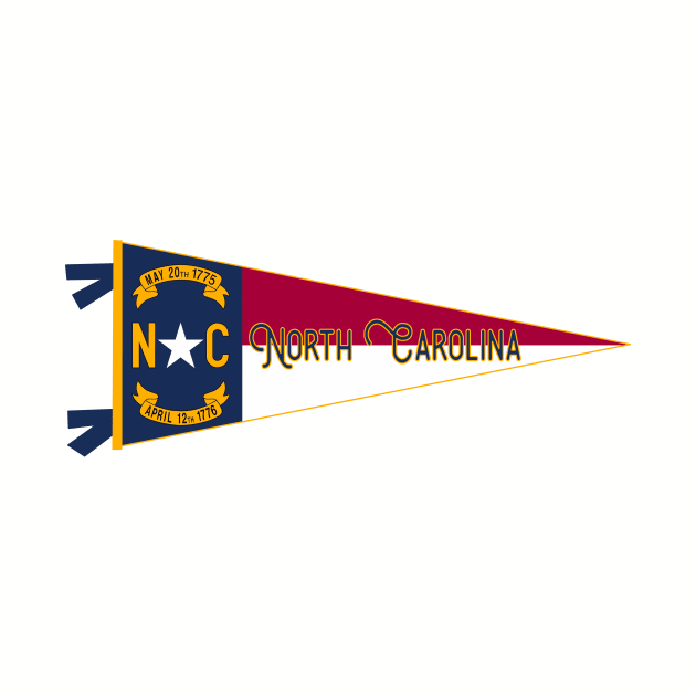 North Carolina Flag Pennant by zsonn