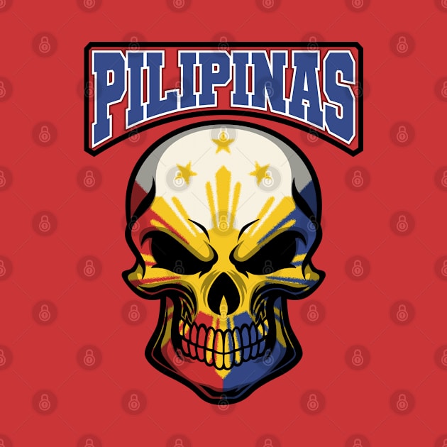 PILIPINAS FLAG IN A SKULL EMBLEM by VERXION