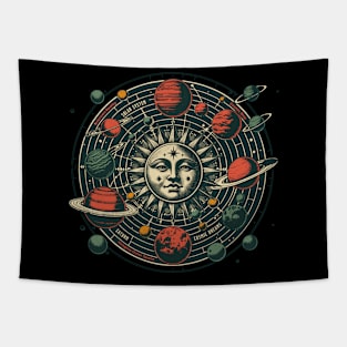 Vintage Solar System | T Shirt Design Tapestry