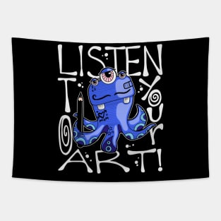 Listen to Your Art Monster with Colored Pencil Tapestry