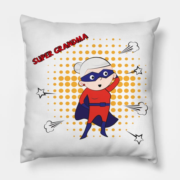 Super Grandma 5 Pillow by grafart