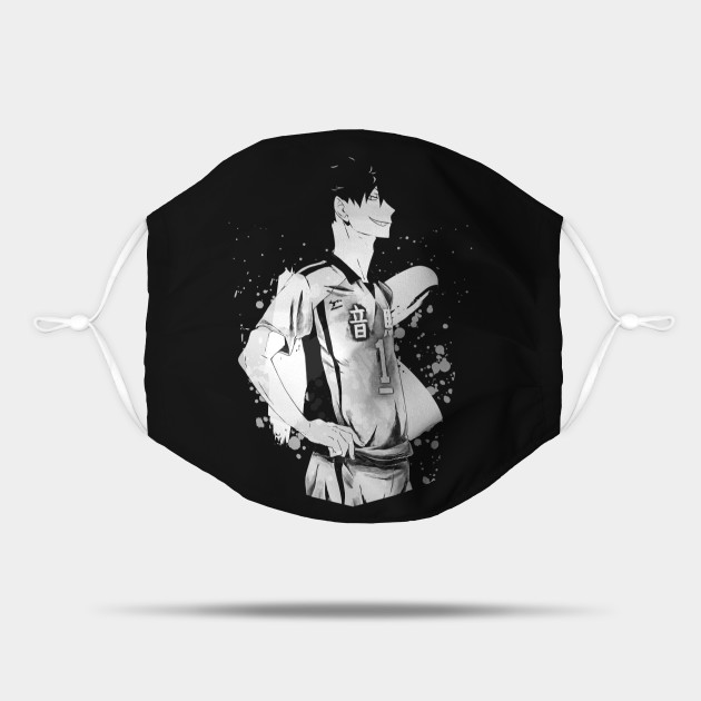 Haikyuu Tetsurou Kuroo Ink Design B W Tetsuro Kuroo Mask Teepublic No missing pieces and no defects; teepublic