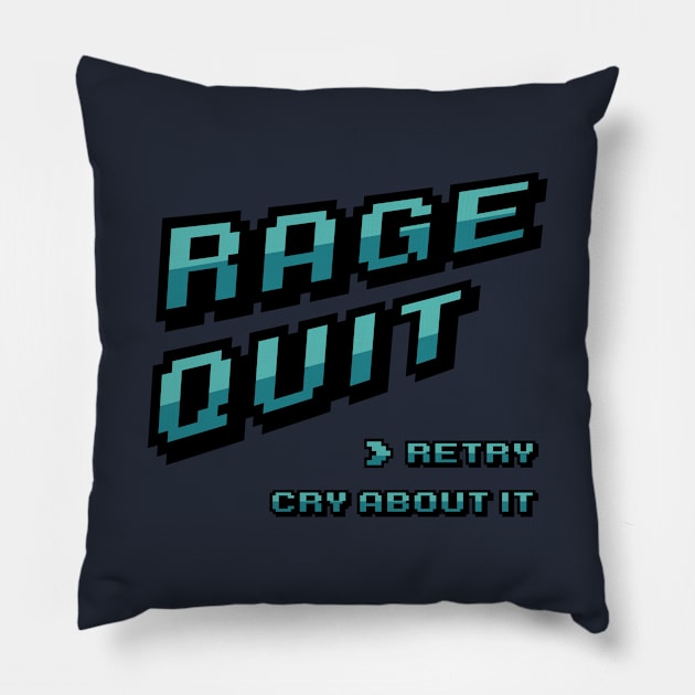 Rage Quit Pillow by Sweet Miya