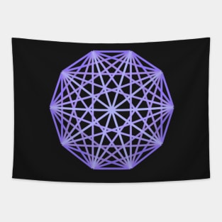 Light Peri Purple Polyhedron Geometric Shape Tapestry