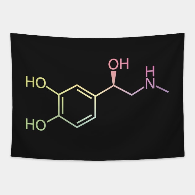 Adrenaline/Epinephrine Chemistry Molecule Structure Tapestry by ScienceCorner