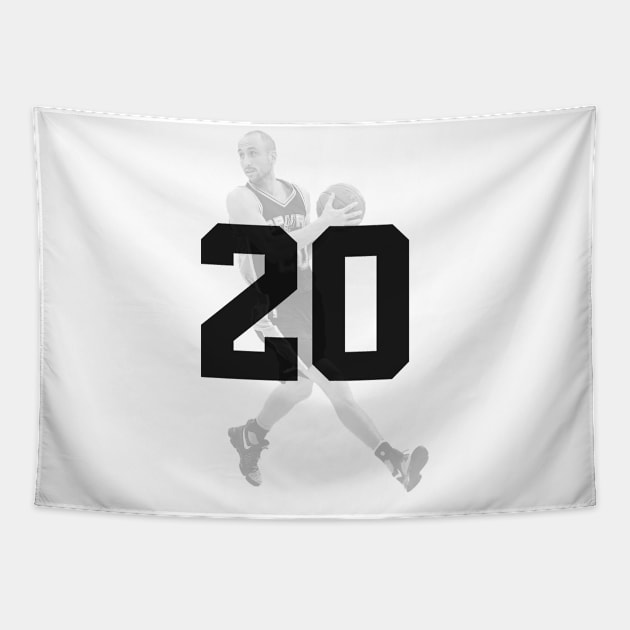 Manu Ginobili 20 Tapestry by Legendary