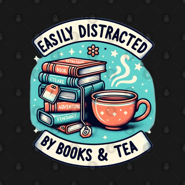 Easily Distracted By Books And Tea by Merchweaver