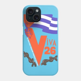 Viva 26 - Cuban Revolution, Historical Propaganda, Socialist Reproduction Phone Case