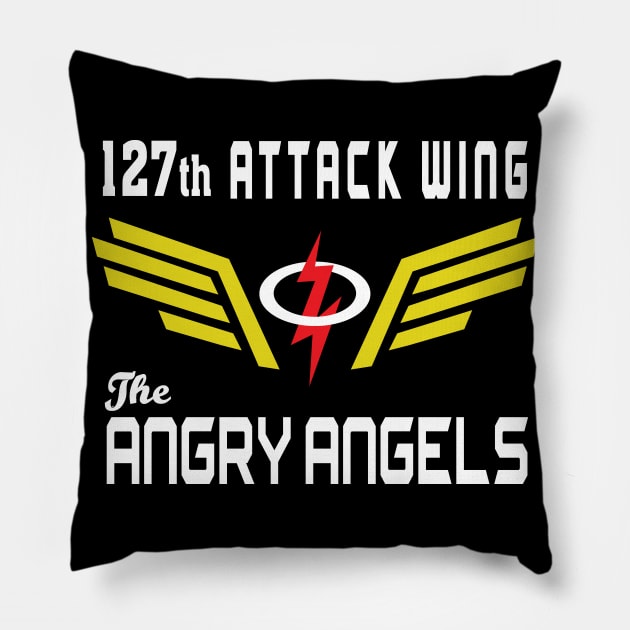 127th Angry Angels  #1 Pillow by Illustratorator