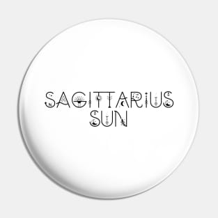 Sagittarius sun sign celestial typography Pin