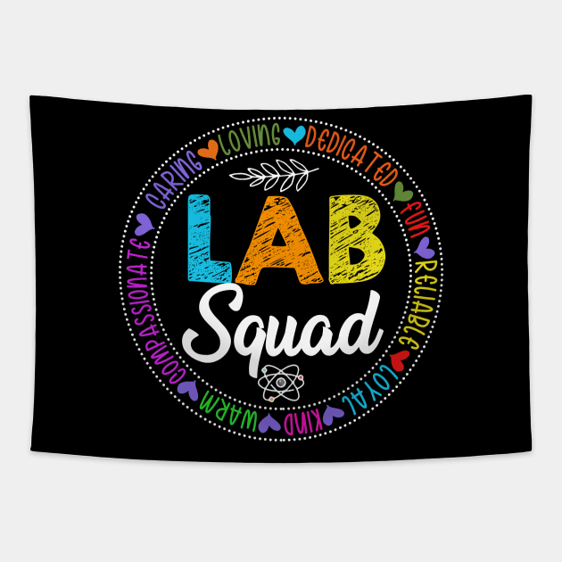 Lab Squad Funny Lab Week 2024 Medical Laboratory Technician Tapestry by AngelGurro