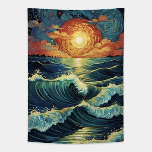 Starry Night Seafaring: Van Gogh's Nautical Symphony Tapestry