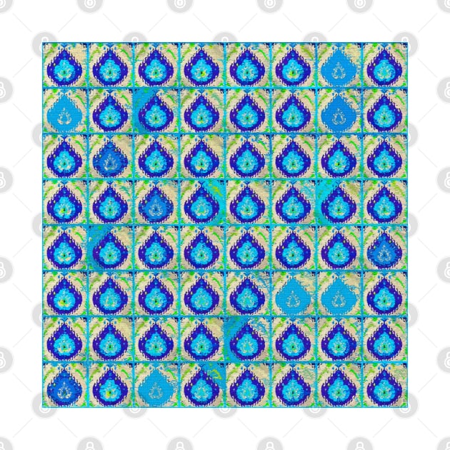 Blue Teardrops Pattern by Overthetopsm