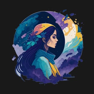 A woman dreaming in the sky - Iran T-Shirt