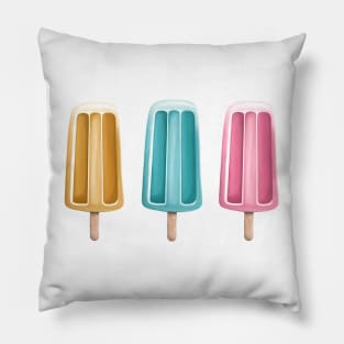 Three little summer ice lollies Pillow