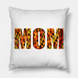 Mom Mother's Kente Pattern Pillow