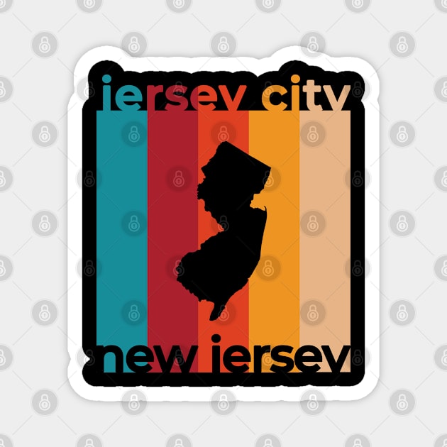 Jersey City New Jersey Retro Magnet by easytees