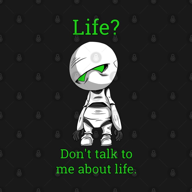 Marvin the Paranoid Android by Black Snow Comics