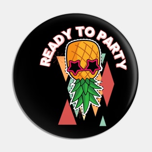 READY TO PARTY  Upside down Pineapple Funny Swinger Couple Pin
