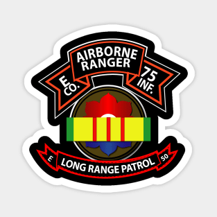 E Co 75th Ranger - 9th Infantry Division - VN Ribbon - LRSD Magnet