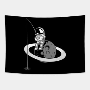 Astronaut Fishing Tapestry