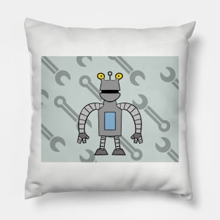 June Wrench Robot Pillow