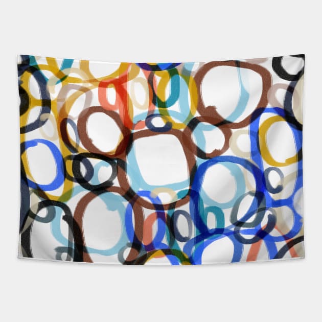 Hoops and Loops Tapestry by fossdesign