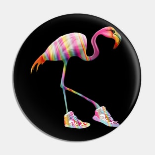 Raimbow Flamingo and shoes  sneakers Pin