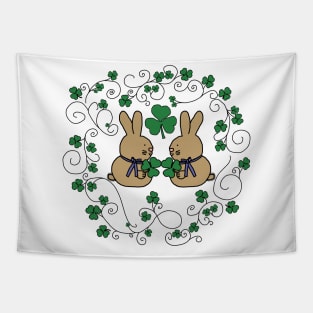 Irish Hare Shamrock St Patricks Day Tapestry