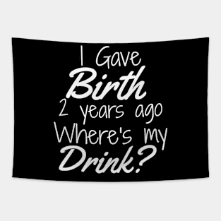 2Nd Birthday  Mom Son Daughter 2 Year Old  Drink Tapestry