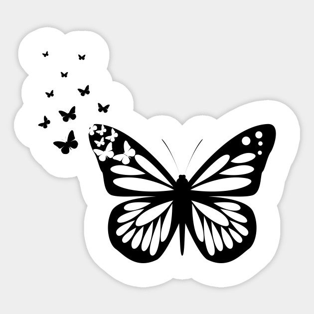 Butterfly Artwork Abstract Butterfly Sticker Teepublic